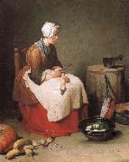 Jean Baptiste Simeon Chardin The Rubenputzerin Spain oil painting artist